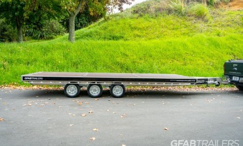 GFAB Triple Axle Alloy Flat Deck Trailer - Side GFAB Triple Axle Alloy Flat Deck Trailer - Side