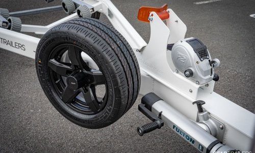 GFAB Alloy White Single Jet Ski Trailer - spare wheel GFAB Alloy White Single Jet Ski Trailer - spare wheel