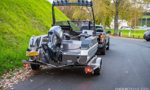 GFAB Alloy Small Boat Trailer - Rear View, Stabicraft 1550